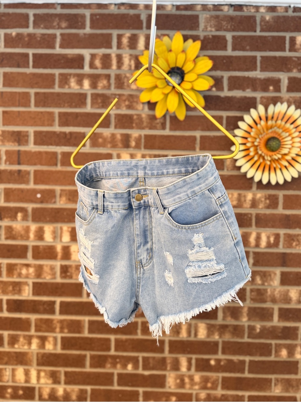 SHEIN Destroyed Denim Shorts Women’s Size 30
